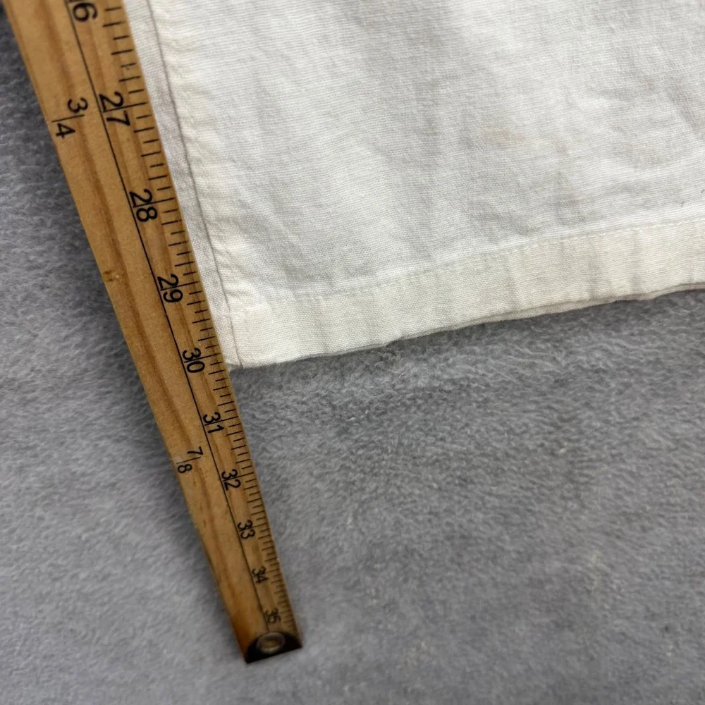 Onia Linen Blend Pants Mens 38x30‎ Cream Button Fly Straight Lounge Resort Beach